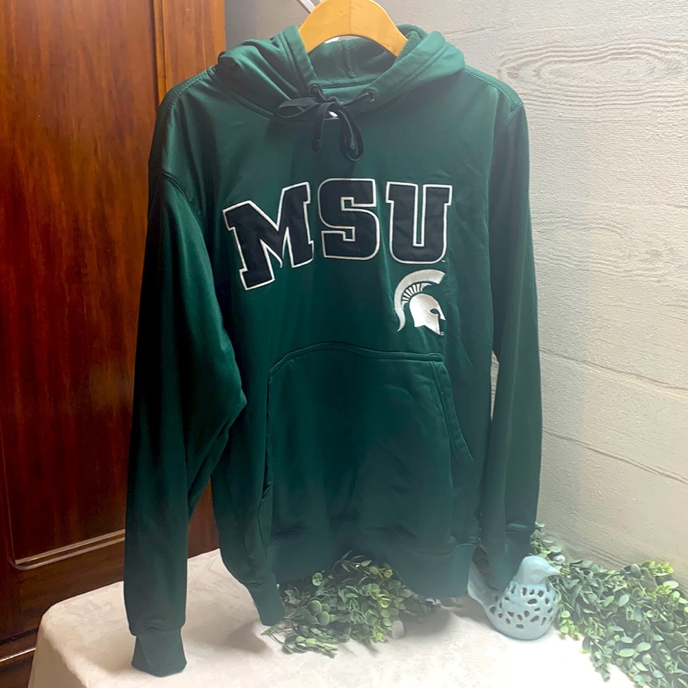 Michigan State University MSU hoodie. Small hole in elbow. Selling cheap.